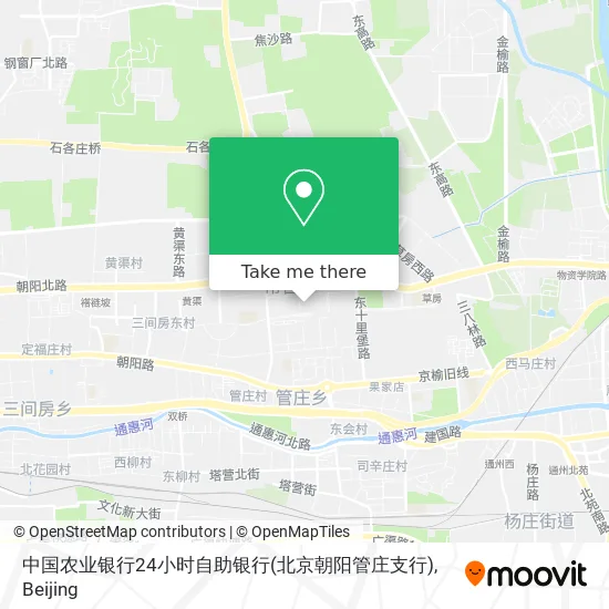中国农业银行24小时自助银行(北京朝阳管庄支行) map