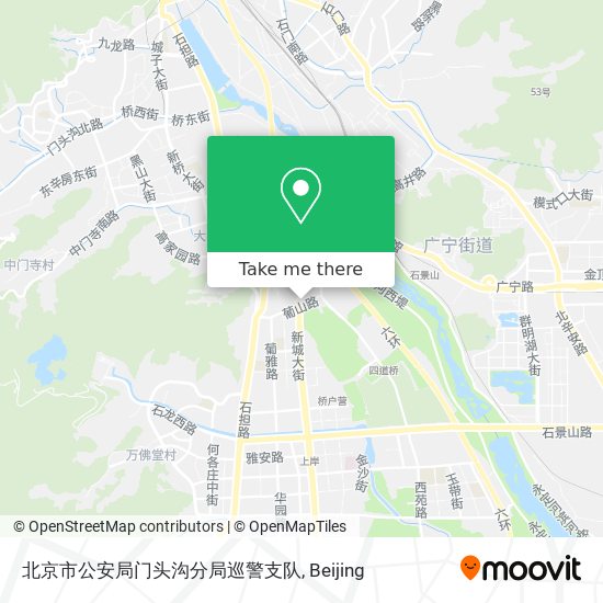 北京市公安局门头沟分局巡警支队 map