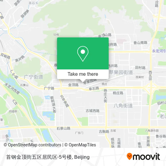 首钢金顶街五区居民区-5号楼 map