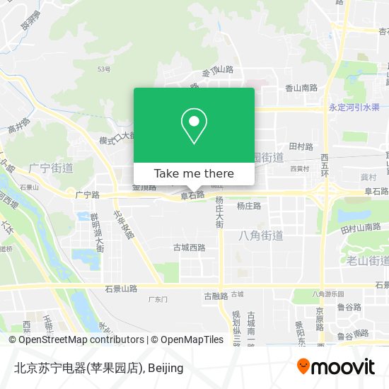 北京苏宁电器(苹果园店) map