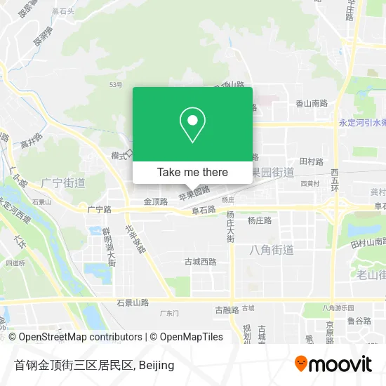 首钢金顶街三区居民区 map