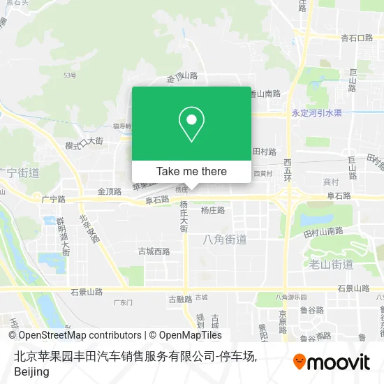北京苹果园丰田汽车销售服务有限公司-停车场 map