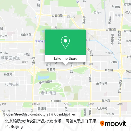 北京锦绣大地农副产品批发市场一号馆A厅进口干果区 map