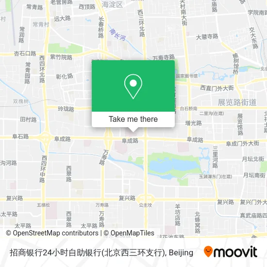 招商银行24小时自助银行(北京西三环支行) map