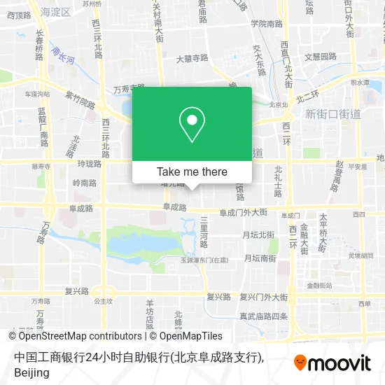 中国工商银行24小时自助银行(北京阜成路支行) map