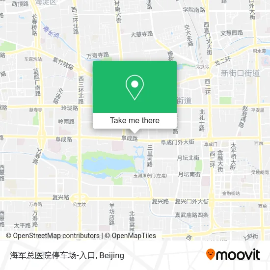 海军总医院停车场-入口 map