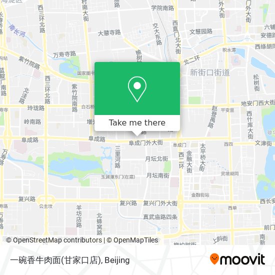 一碗香牛肉面(甘家口店) map