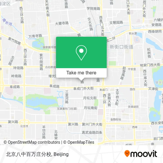 北京八中百万庄分校 map