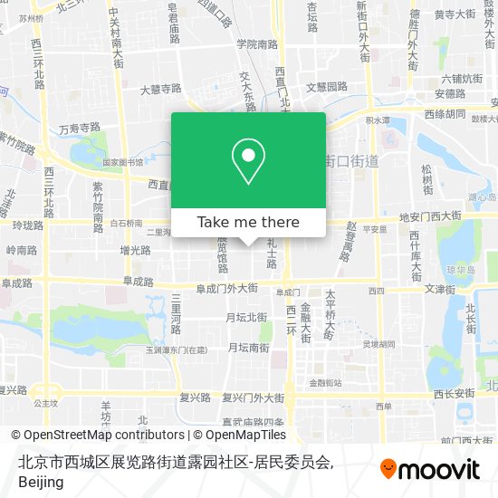 北京市西城区展览路街道露园社区-居民委员会 map