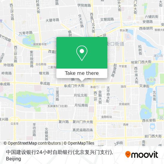 中国建设银行24小时自助银行(北京复兴门支行) map