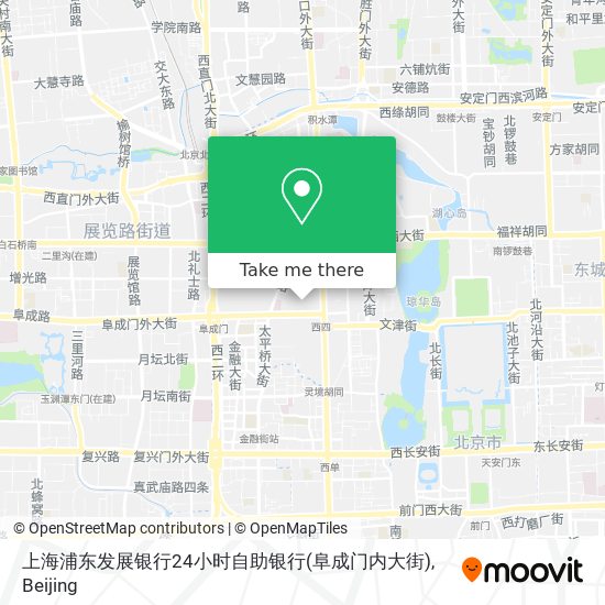 上海浦东发展银行24小时自助银行(阜成门内大街) map