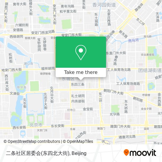 二条社区居委会(东四北大街) map