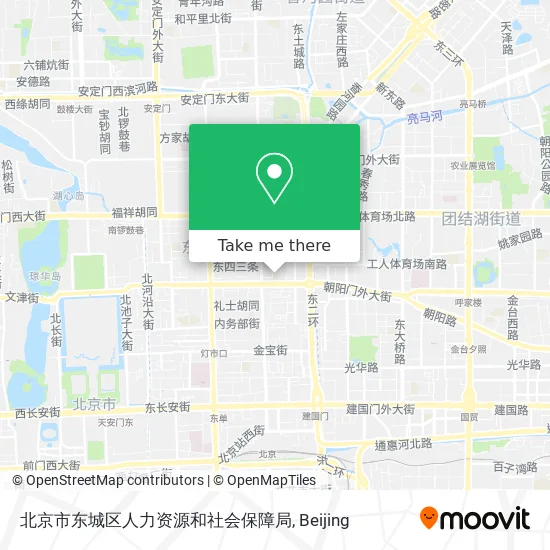 北京市东城区人力资源和社会保障局 map
