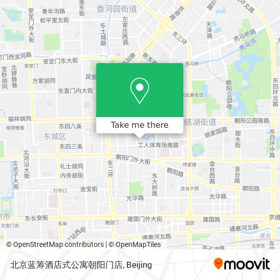 北京蓝筹酒店式公寓朝阳门店 map