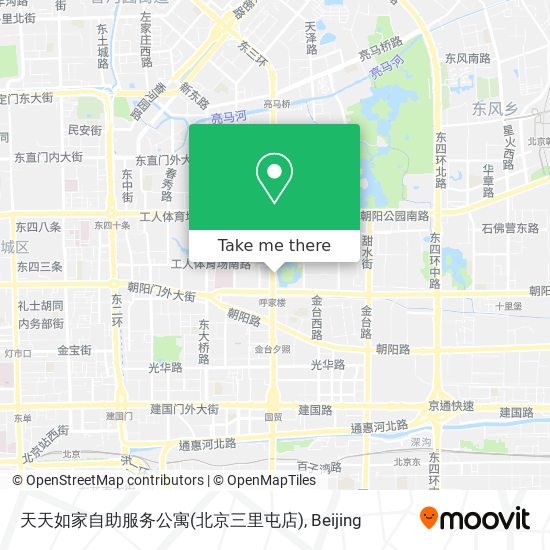 天天如家自助服务公寓(北京三里屯店) map