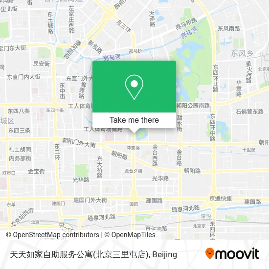 天天如家自助服务公寓(北京三里屯店) map