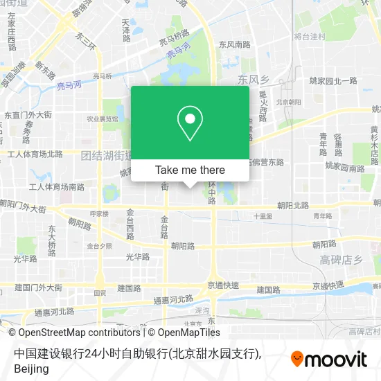 中国建设银行24小时自助银行(北京甜水园支行) map