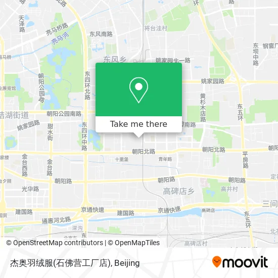 杰奥羽绒服(石佛营工厂店) map