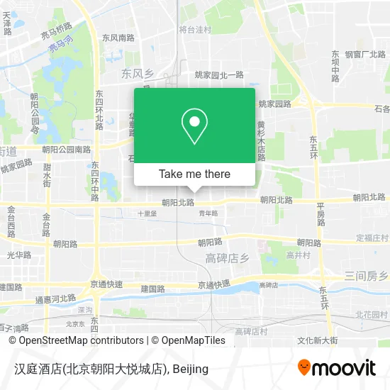 汉庭酒店(北京朝阳大悦城店) map