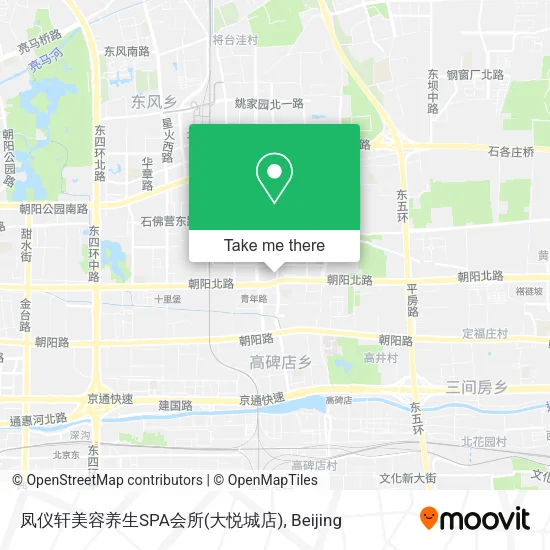 凤仪轩美容养生SPA会所(大悦城店) map