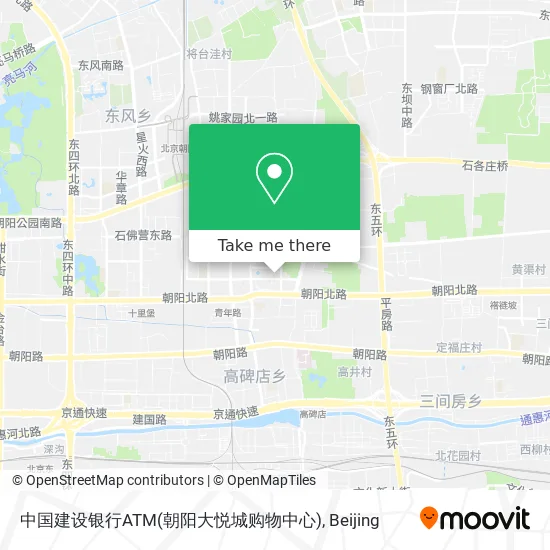 中国建设银行ATM(朝阳大悦城购物中心) map