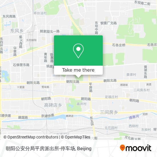 朝阳公安分局平房派出所-停车场 map