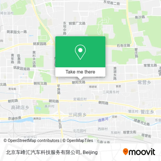 北京车峰汇汽车科技服务有限公司 map