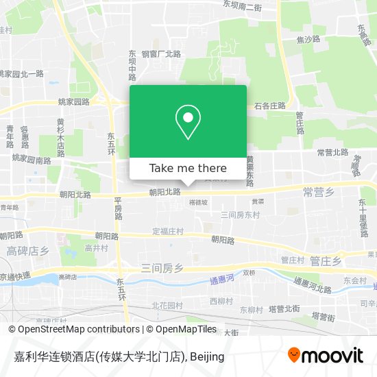 嘉利华连锁酒店(传媒大学北门店) map