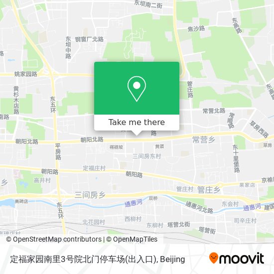 定福家园南里3号院北门停车场(出入口) map