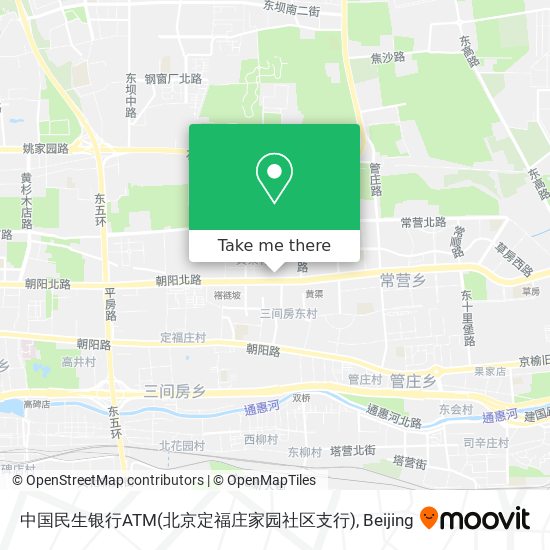 中国民生银行ATM(北京定福庄家园社区支行) map