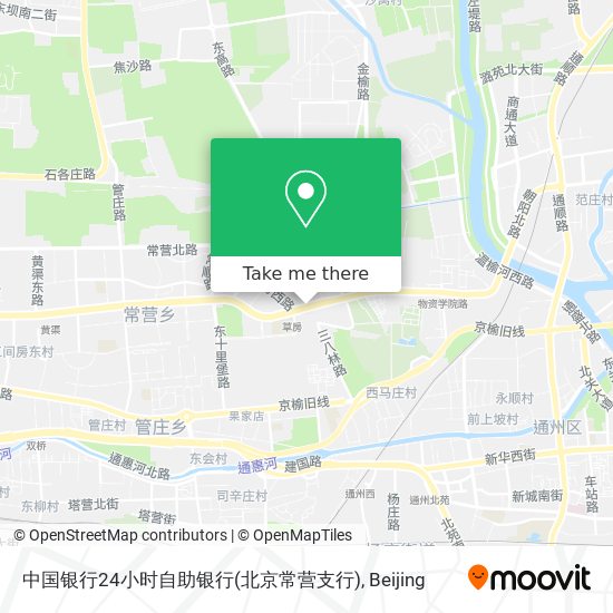 中国银行24小时自助银行(北京常营支行) map