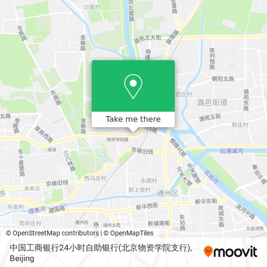 中国工商银行24小时自助银行(北京物资学院支行) map