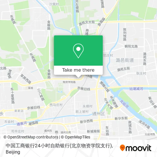 中国工商银行24小时自助银行(北京物资学院支行) map