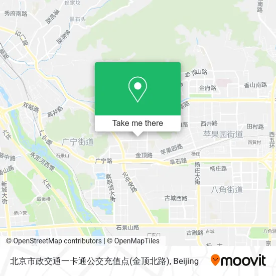北京市政交通一卡通公交充值点(金顶北路) map