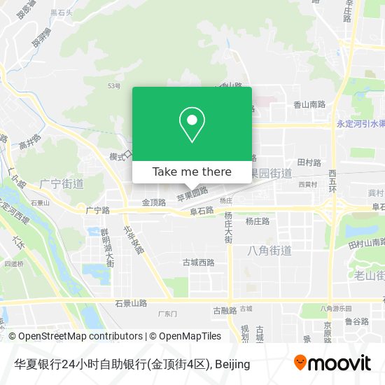 华夏银行24小时自助银行(金顶街4区) map
