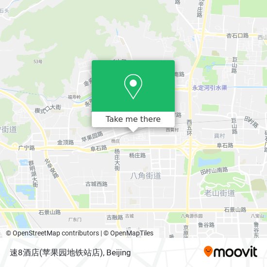 速8酒店(苹果园地铁站店) map