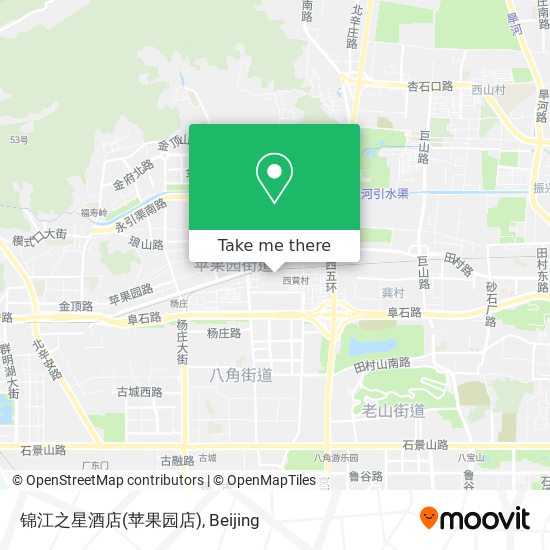 锦江之星酒店(苹果园店) map