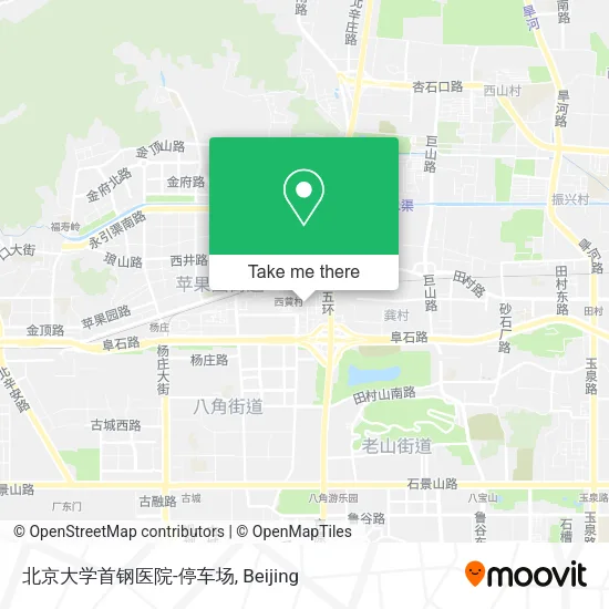 北京大学首钢医院-停车场 map