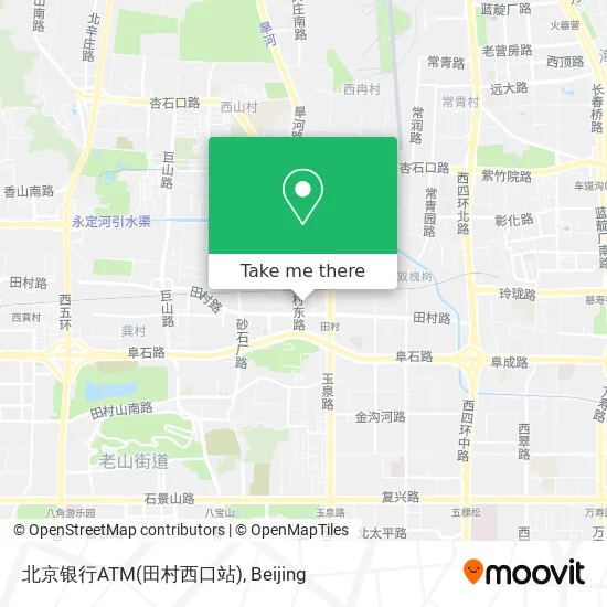 北京银行ATM(田村西口站) map