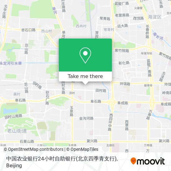 中国农业银行24小时自助银行(北京四季青支行) map
