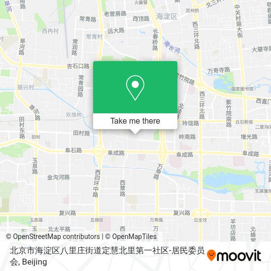 北京市海淀区八里庄街道定慧北里第一社区-居民委员会 map