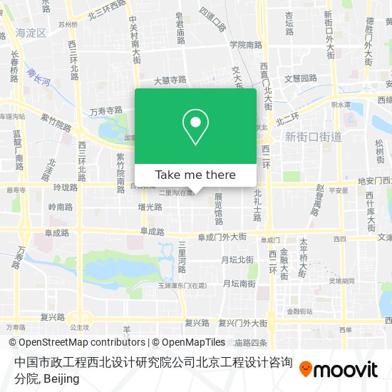 中国市政工程西北设计研究院公司北京工程设计咨询分院 map