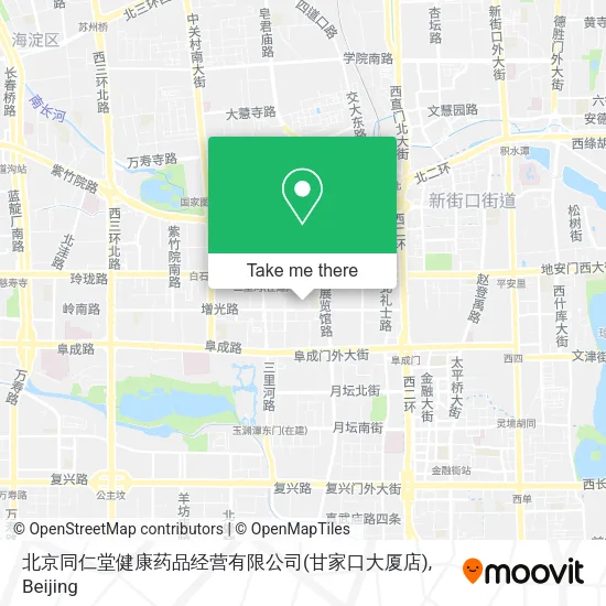北京同仁堂健康药品经营有限公司(甘家口大厦店) map