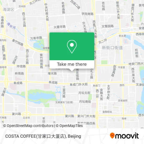 COSTA COFFEE(甘家口大厦店) map