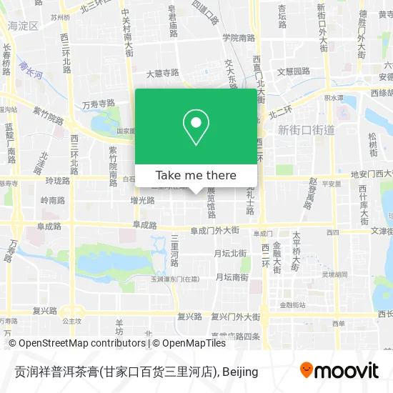 贡润祥普洱茶膏(甘家口百货三里河店) map