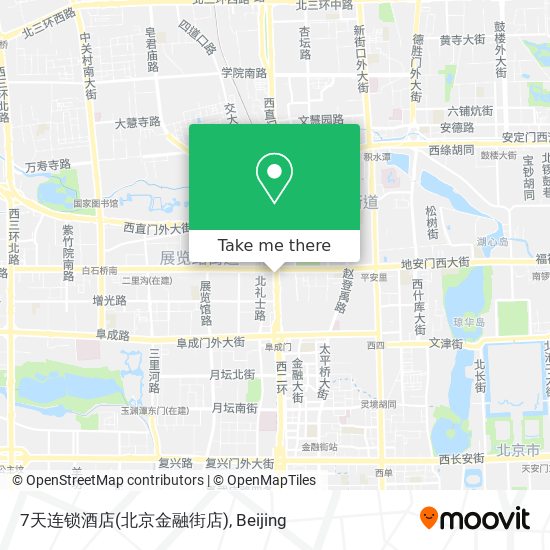 7天连锁酒店(北京金融街店) map
