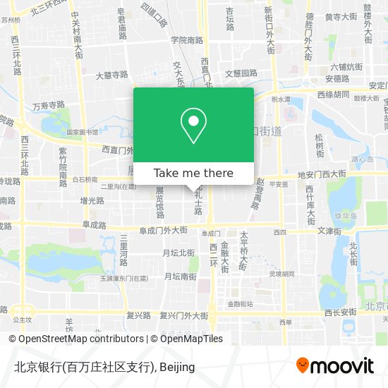 北京银行(百万庄社区支行) map