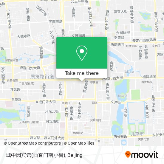 城中园宾馆(西直门南小街) map