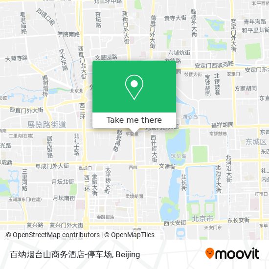 百纳烟台山商务酒店-停车场 map