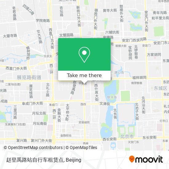 赵登禹路站自行车租赁点 map